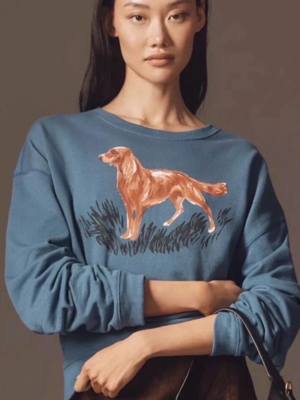 Maeve Oversized Golden Retriever Crewneck